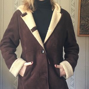 Faux shearling winter coat